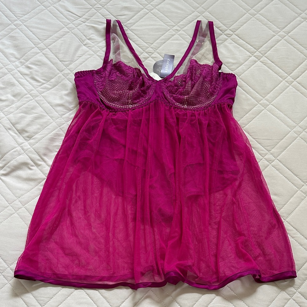 Cacique Fuchsia Lace Chemise